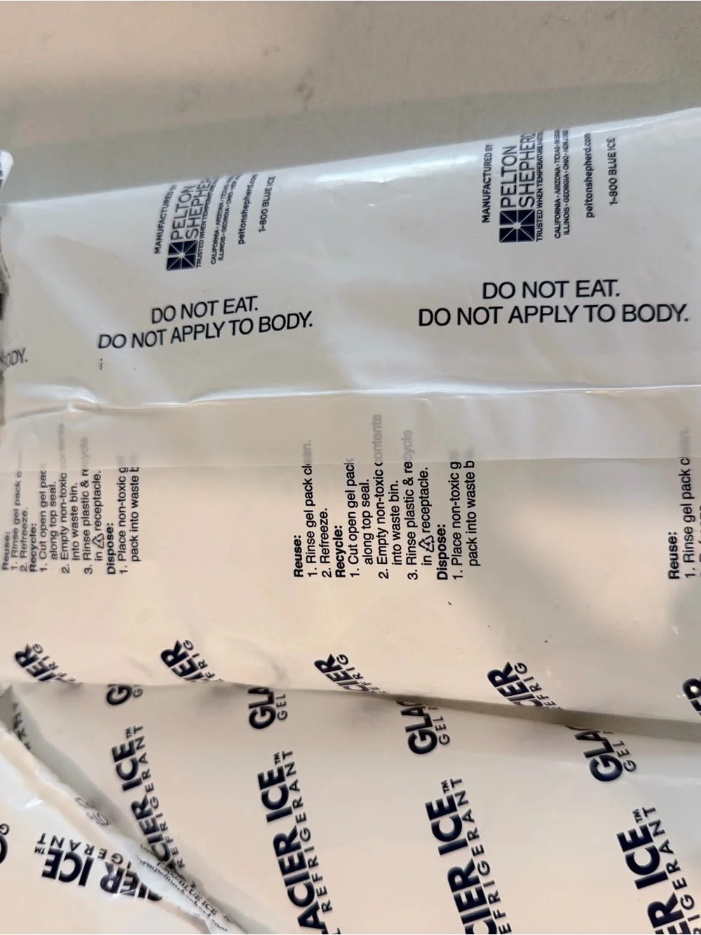 7 Gel Refrigerant Pack - White Cooling Packs (Bulk) shipping coolers